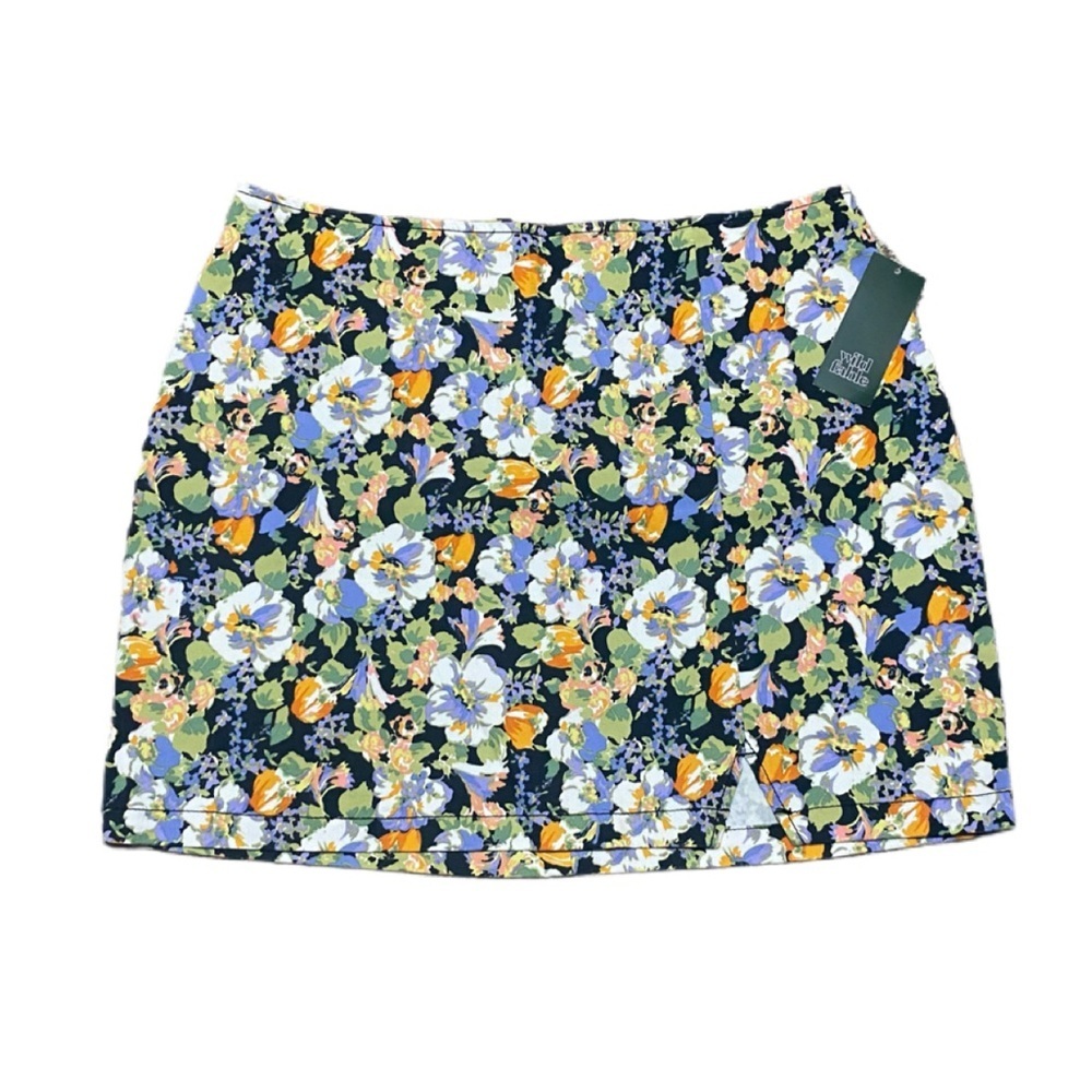 Wild Fable Women’s NWT Multi Colored High Rise Floral Paisley Mini Skirt Sz 12